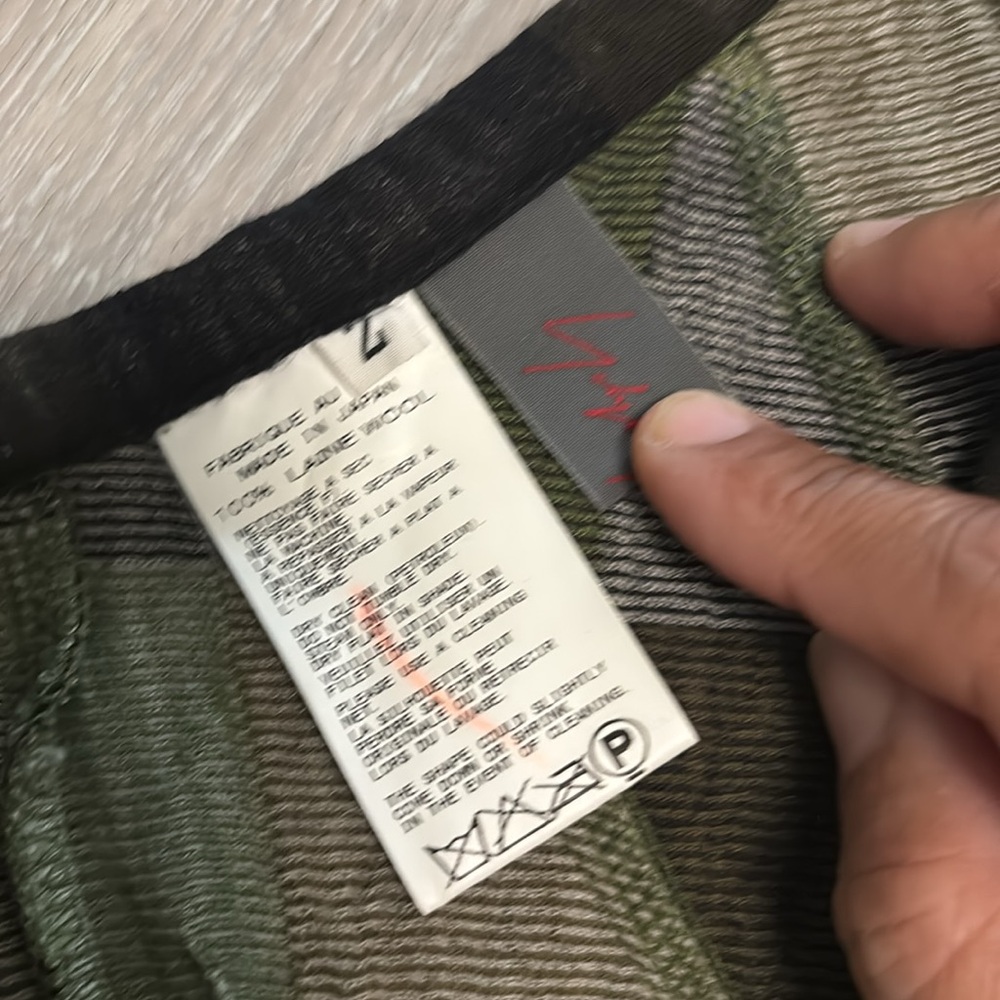 Yohji Yamamoto patch worked wool skirt - Picture 9 of 10